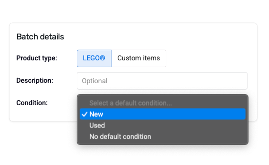 Set up a default condition for your batches.
